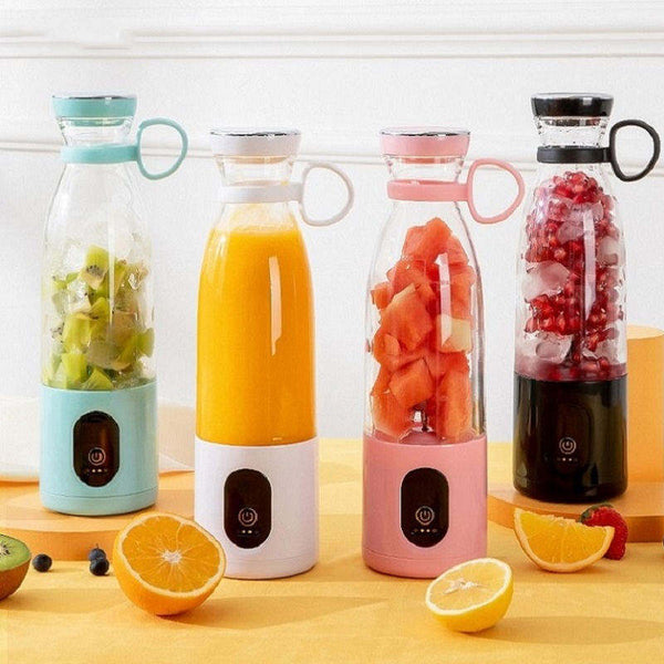 Portable Smoothie Blender with Digital Timer | USB Rechargeable Juicer Bottle for On-the-Go