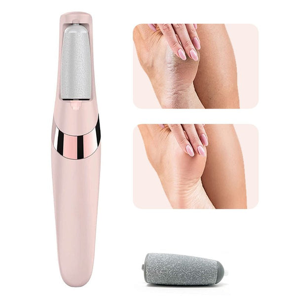 Rechargeable Electronic Pedicure Tool – Dual-Speed Foot Callus Remover with 2 Roller Heads