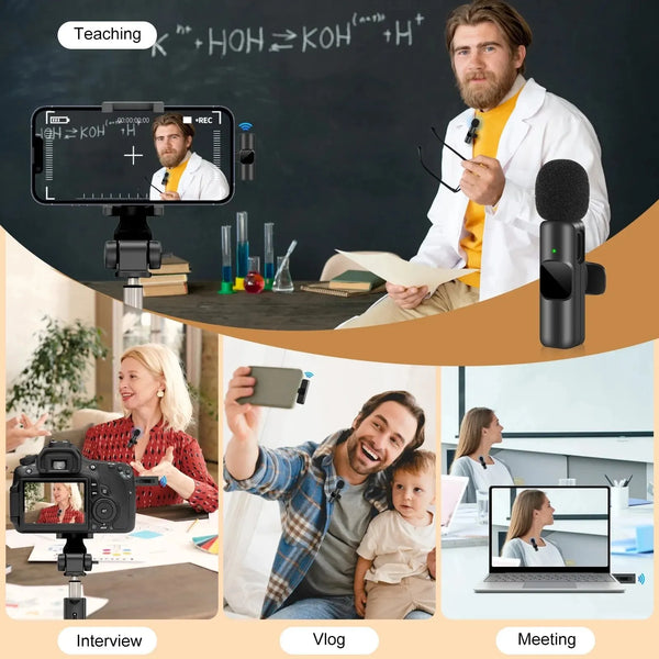 Wireless Lavalier Mic for Phones