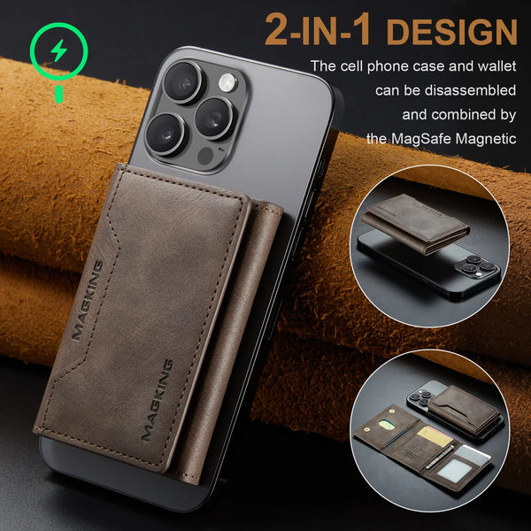 Leather magnetic mobile case